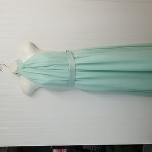 EUC Vera Wang Formal Long Soft Mint Green Bridal Prom Dress